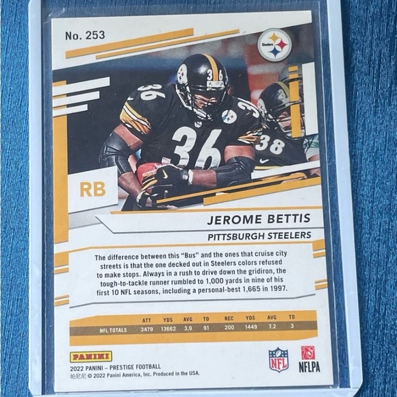 Jerome Bettis Prestige 2022 Football Card - Picture 2 of 2